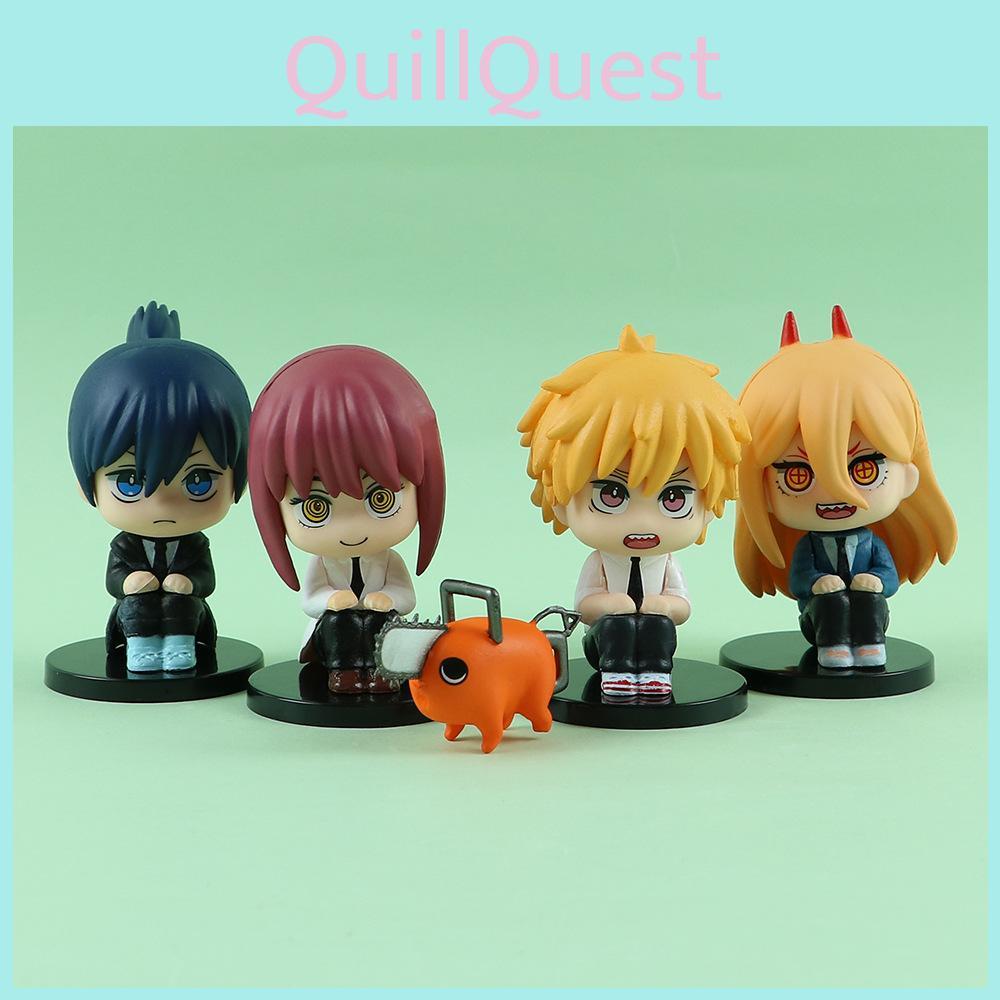 Set Of 5 Electric Chainsaw Man Action Figures Detailed Pvc Models 7cm Tall. Great For Display Or As A Unique Gift.