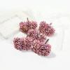 6Pcs 11Cm Artificial Flowers Silk Mini Carnation Wedding Handicraft Wreath Accessories Christmas Diy Home Decortion Scrapbooking
