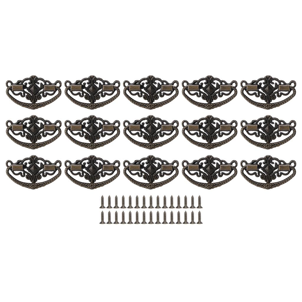 15 Sets Antique Handle Kitchen Cabinet Drawer Handle Pulls Zinc Alloy Cupboard Hardware Fitting