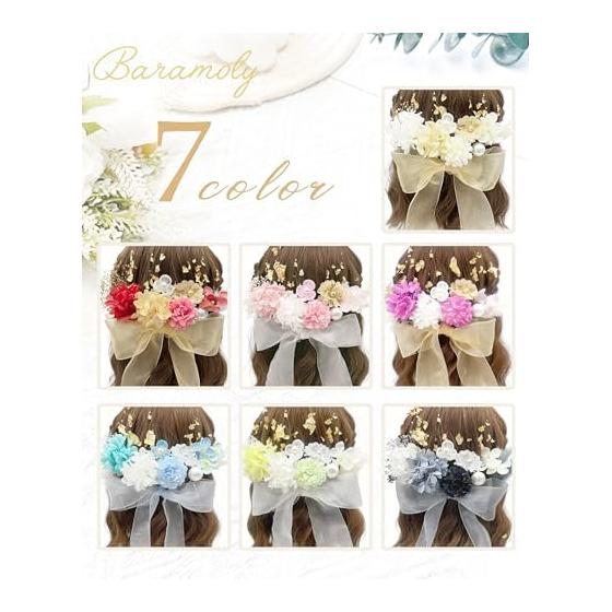Baramoly Hair Accessory, Ribbon, for Coming-of-Age Ceremony, Graduation, Wedding, Japanese Kimono, Furisode, Hakama, Dress, Yukata, Pre-wedding