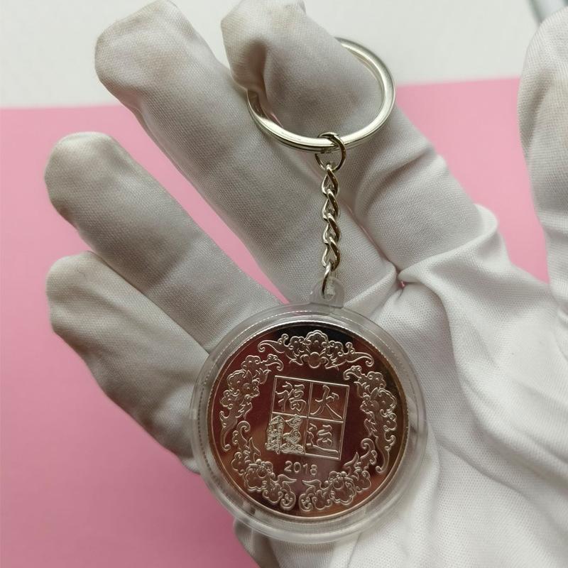 Colorful Zodiac Commemorative Medallion with Keychain, Small Activity Gift, Handy Gift, Christmas gift, Stocking stuffers