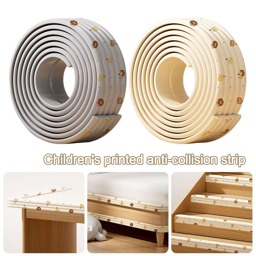 Durable 2m Desk Edge Guard Strip Cartoon Soft Wall Corner Protector Self Adhesive Thickened Foam Bumper for Safety