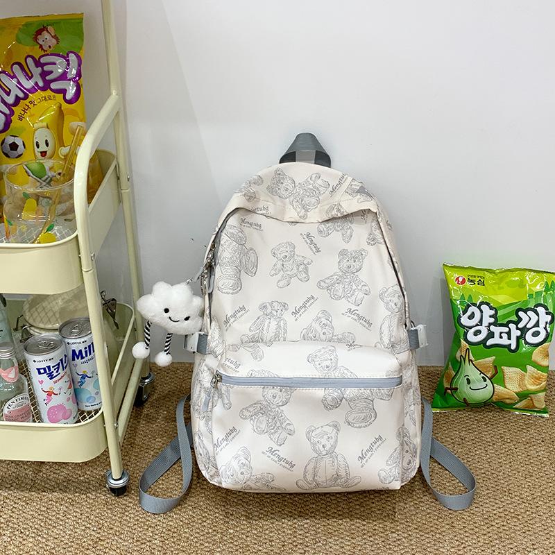 Schoolbag Japanese Cute Printed Bear Schoolbag for Primary School Students Grade 1-1 Backpack for Girls High Value Junior High School Backpack