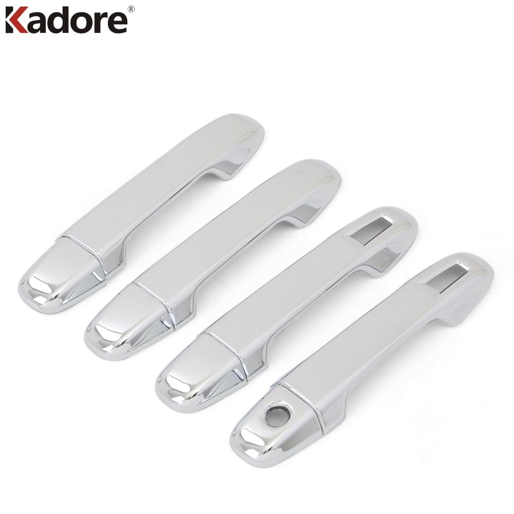 For Toyota Yaris Vitz 2017 2018 ABS Chrome Side Door Handle Cover Trim Decoration Frame Covers Stickers Accessories Car Styling