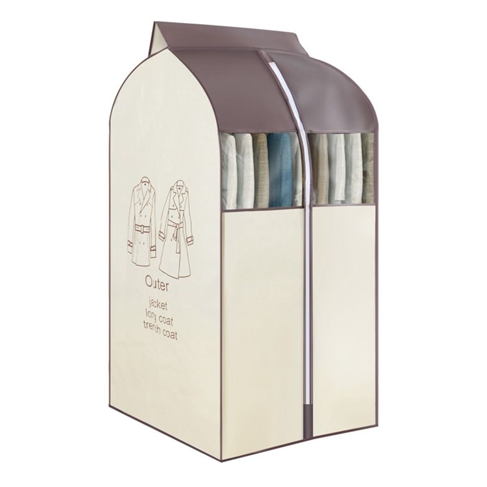 

Нетканый трехмерный чехол для одежды, пылезащитный чехол на молнии, органайзер для одежды, подвесные сумки для одежды, костюмы L