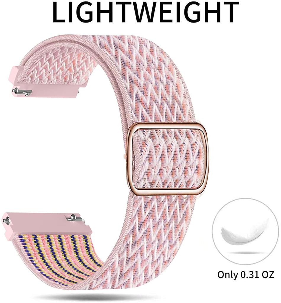 20mm 22mm band For Samsung Galaxy Watch 5/pro/4/classic/3/Active 2 44 45mm Gear S3 Elastic Nylon Loop Huawei GT 2 2e pro 3 strap