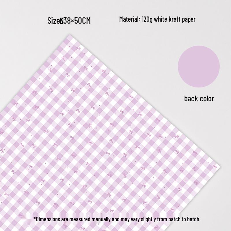 Xin Sheng Spring Plaid Bow Handmade Floral Bouquets DIY Art Supplies Size as shown in image
