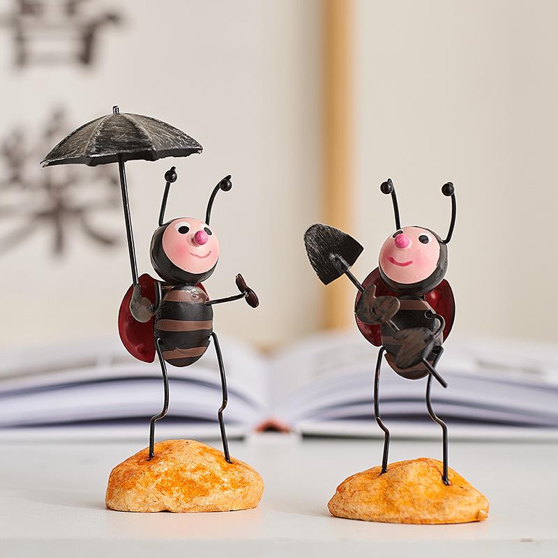 Cute Beetle Desktop Ornament for Home or Office Decor, Gift for Kids