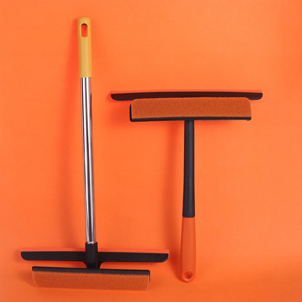 Rotatable Window Cleaner 3 In 1 Glass Scraper Cleaning Tool Telescopic Window Brush  Dust Removal