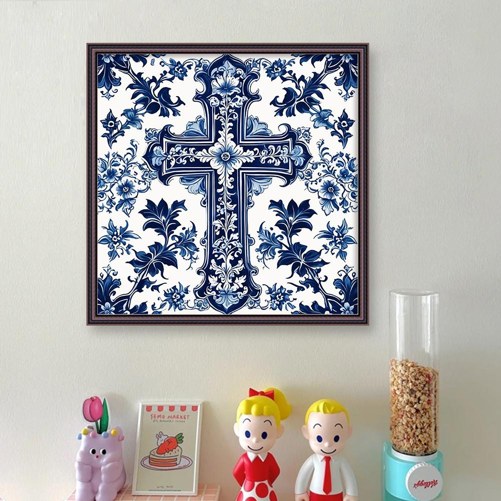Full Embroidery Eco-cotton Thread 14CT Counted Porcelain Cross Stitch Kit