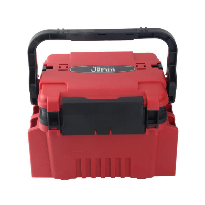 Fishing Tackle Box Set: Includes Large Capacity Storage Box, Rod Holder, Cup Holder, and Lure Storage.