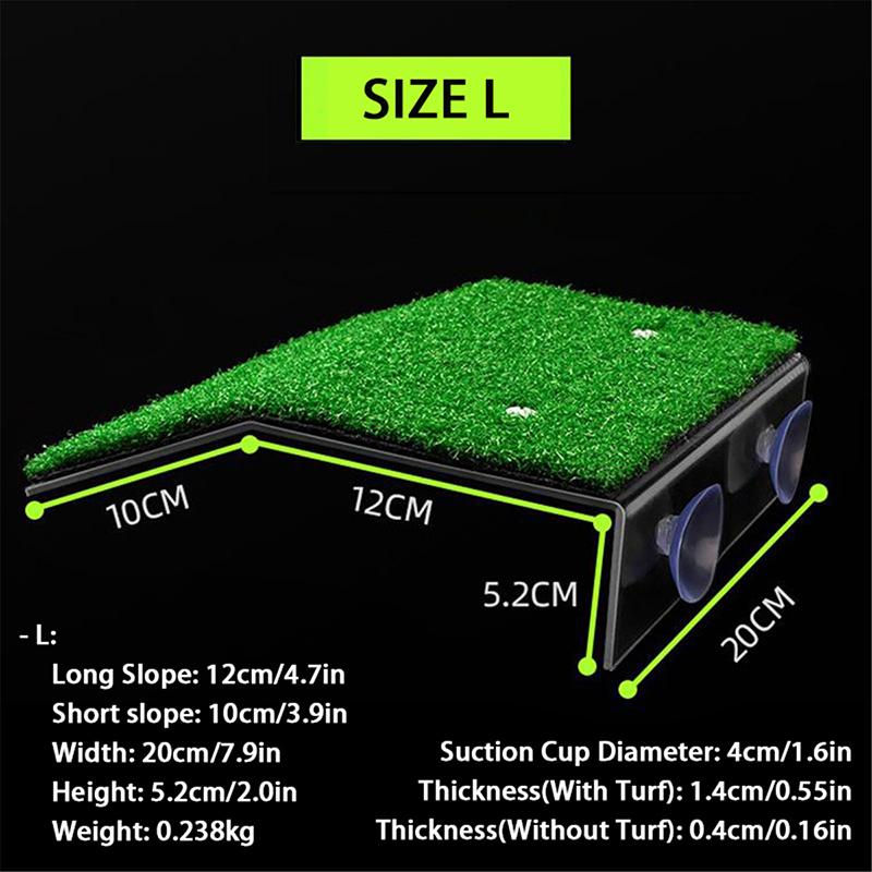 

(S/M/L) Платформа для гріння черепахи Пандус для черепахи Танк для рептилій Драбина Тераса для відпочинку Симулятор газону Платформа L