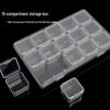 15-Compartment Semi-Transparent Nail Art Rhinestone Storage Box