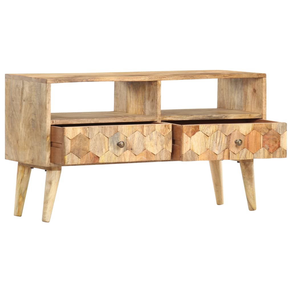 TV Stand 90 X 30 X 50 Cm Solid Mango Wood