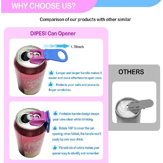 6 pack 6 colors Soda Can Opener & Soda can lids, Drink Protector Caps,Suitable for Parties, BBQ, Camping, and Travel.