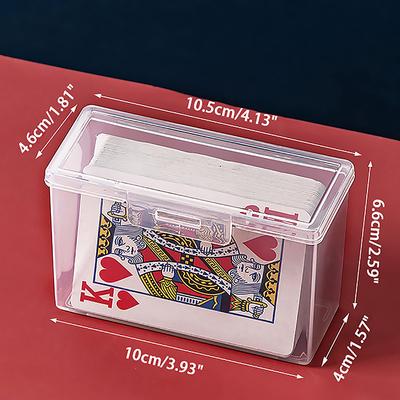 Transparente Kunststoffboxen Spielkartenbehälter Pp Aufbewahrungskoffer Verpackung Pokerspielkartenbox für Brettspiele