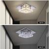 Piccolo Lampadario a LED Semi-Incasso Illuminazione in Cristallo Lampada da Soffitto Moderna in Cristallo per Camere da Letto Sale da Pranzo Corridoio (Caldo)