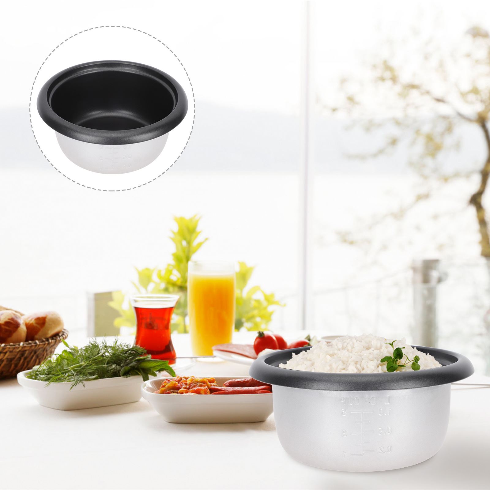 Non Stick Rice Cooker Liner Alloy Material Electric Cooker Accessories Cooking Pot Rice Cooker Inner Pot Kitchen Cookware Parts