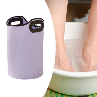 Foot Bath Basin Portable Home Travel,Space Saving Camping Folding SPA Water Bucket with Handles