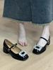 With Skirt Temperament Single Shoes Women's Evening Breeze Gentle Shoes 2025 New Fashion Spring Versatile High-heeled Mary Jane Shoes