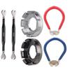 Set di Chiavi per Raggi per Mountain Bike 8 Misure in Acciaio Cromo-Molibdeno Kit di Attrezzi per Centratura Ruote per Riparazione Biciclette