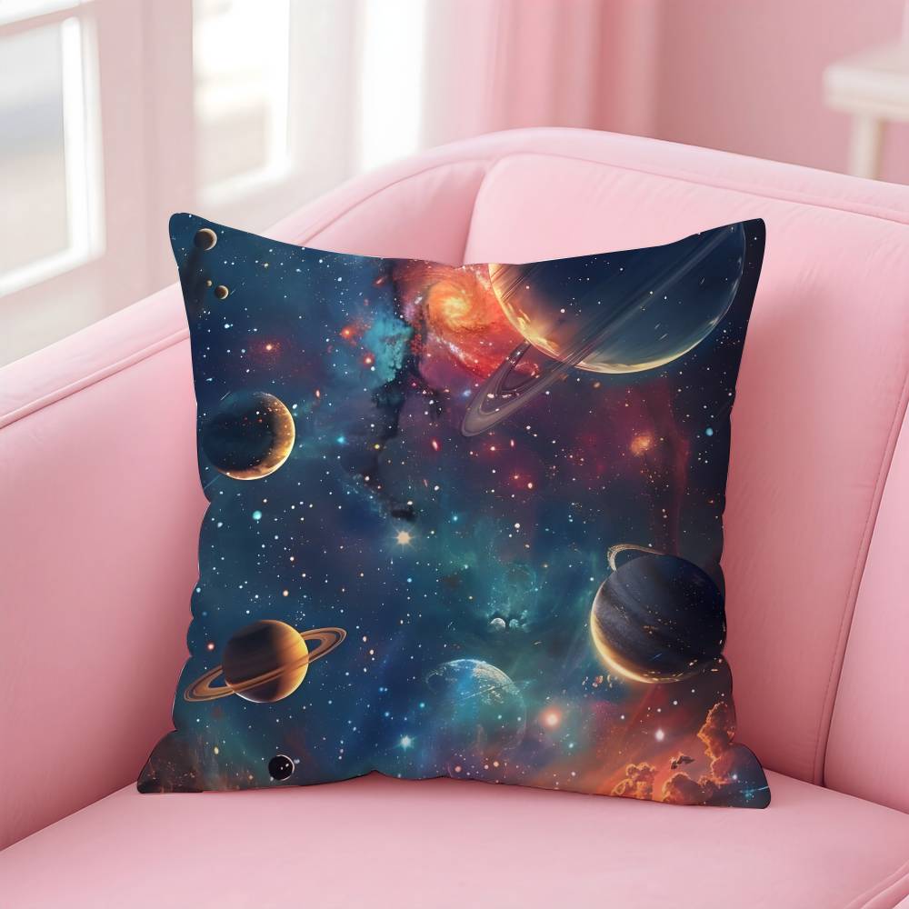 Space Starry Sky Pillow Case Pattern Printing Pillowcase Living Room Sofa Cushion Cover Bedroom Room Decor