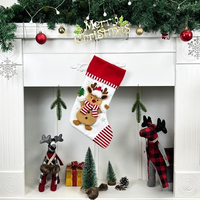 Christmas Socks Gift Bag Christmas Tree Ornaments Snowman Christmas Tree Pendant