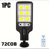 108 COB Sensor Street Lamp 3 Light Modes Outdoor Waterproof Security Solar Lamps for Garden Patio Path Remote Control Light