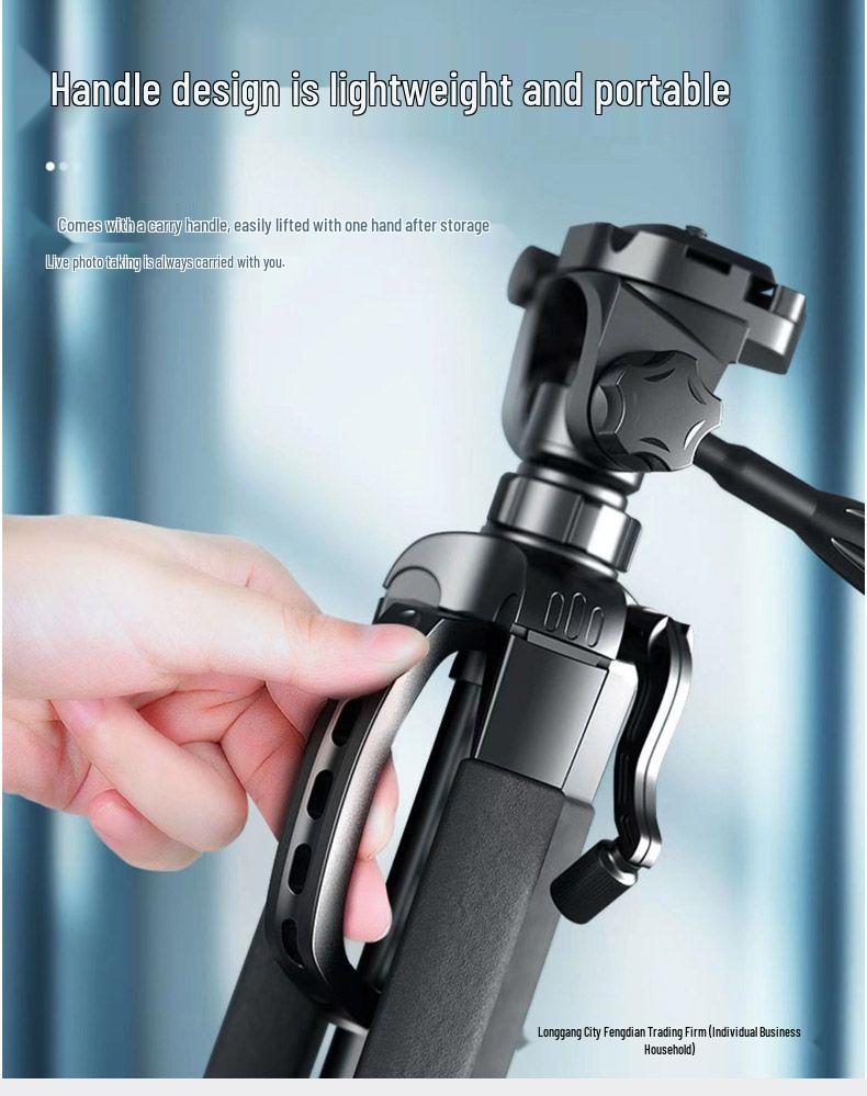Multi-Angle Phone Holder with Fill Light for Live Streaming and Outdoor Photography