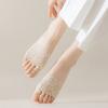 Color Half Palm Socks Lace Foot Care Mesh Half Palm Insoles Toe Separator Socks Five Finger Socks