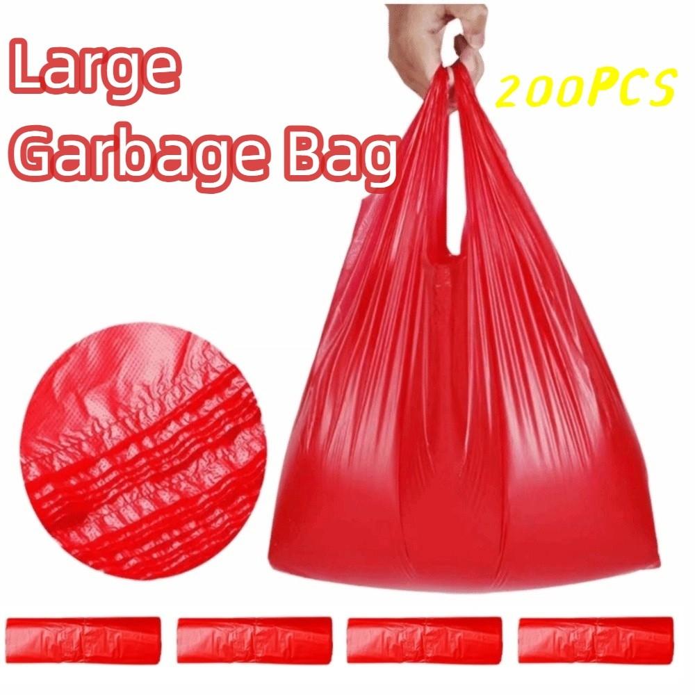 

200pcs Thickened Heavy Duty Trash Bags Plastic Plastic Garbage Bags Large Rubbish Bags Industrial