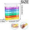 7 Days Pill Dispenser Box Portable Colorful Sealed Pill Case Stackable Moisture Proof Medicine Storage Containers Healthcare