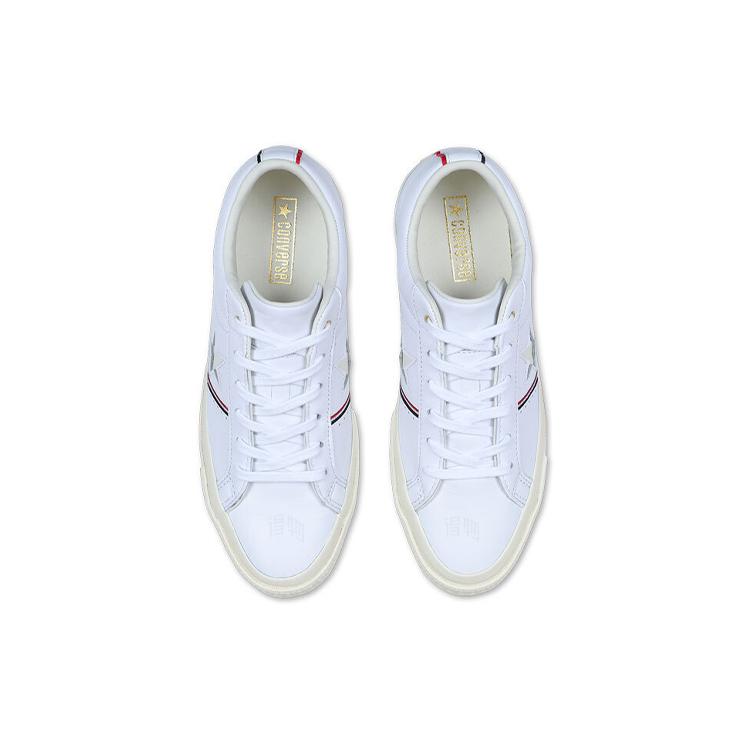 Converse One Star Piping Low Top In White/Enamel Red/Egret 159694C
