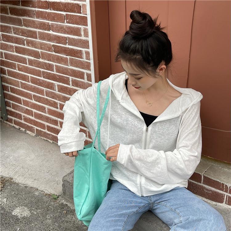 Dámský letní kardigan s ochranou proti slunci 2022 - Tenký, s dlouhým rukávem, volného střihu, módní, ke všemu, se zipem