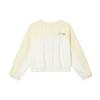 Nike Color Block Casual Crew Neck Pullover Sweatshirt Women Tops White FB8685-133