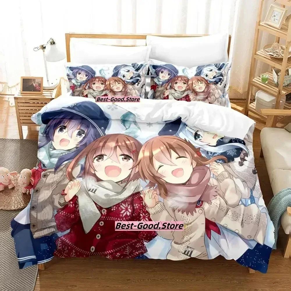 New Kawaii Kantai Collection Bedding Set Single Twin Full Queen King Size Bed Set Adult Kid Bedroom Duvetcover Sets Anime Bed