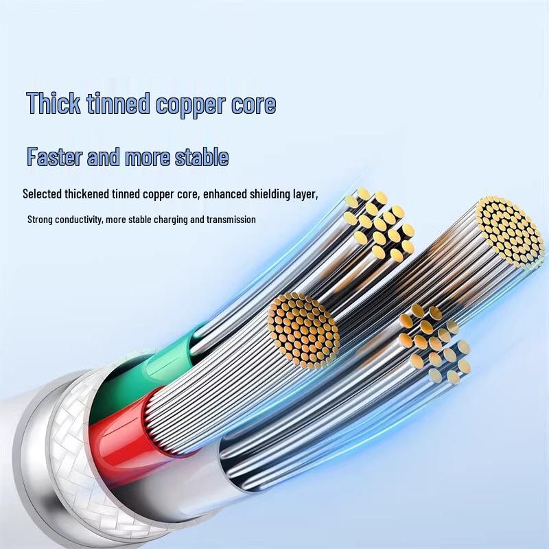 Bouncy Type-C Data Cable, 120W Super Fast Charging, Compatible with Huawei Honor 6A, Silicone Flash Charging Cable, Cross-border.