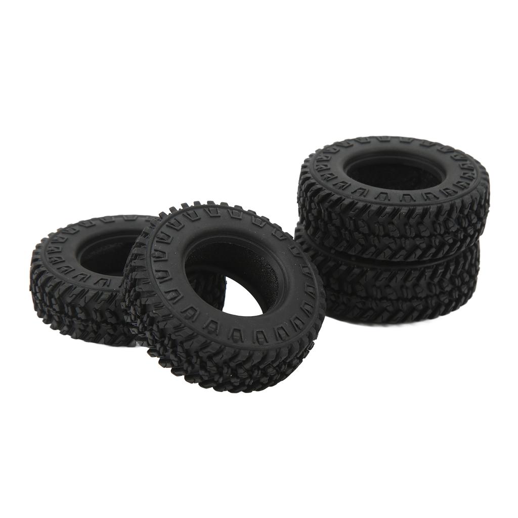 4Pcs RC Rubber Tires Wear Resistant Stable Driving RC Car Tires for FMS FCX24 124 Climbing Car