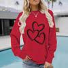 Damen Langarm Pullover Sweatshirt Mode Herbst Winter Valentinstag