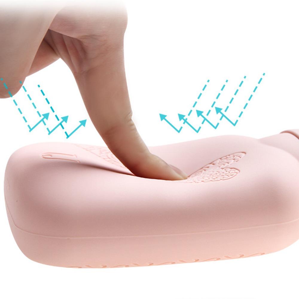 Soft Silicone Hot Water Bottle Mini Fillable Hand Warmer Knitted Leakproof Hot Water Bag Hand Warming