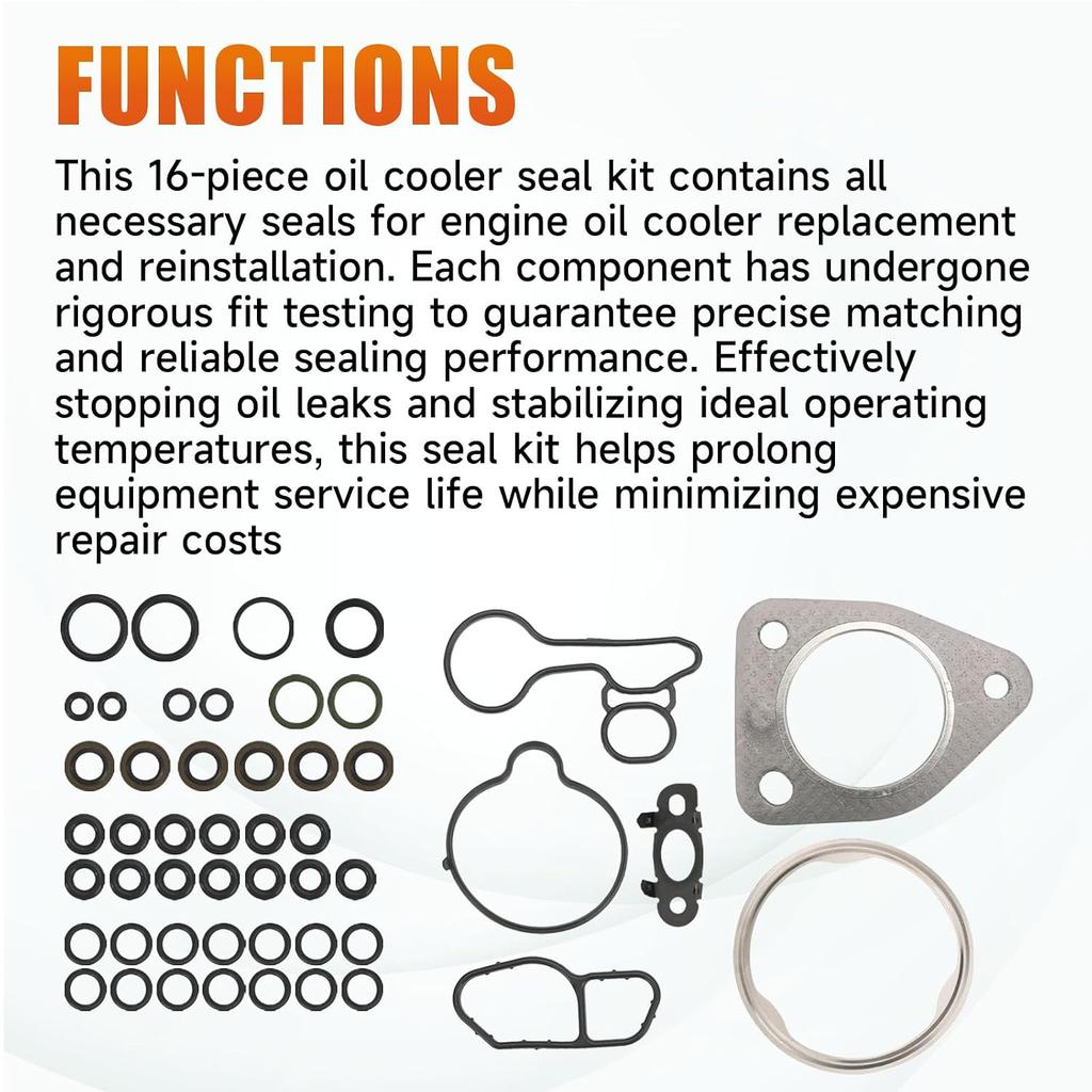 926-166 Engine Oil Cooler Gasket Seal Kit Compatible with Buick Encore 2013-2021 Chevrolet Sonic 2012-2020 Trax 2013-2021 Cruze 2011-2016 Replace