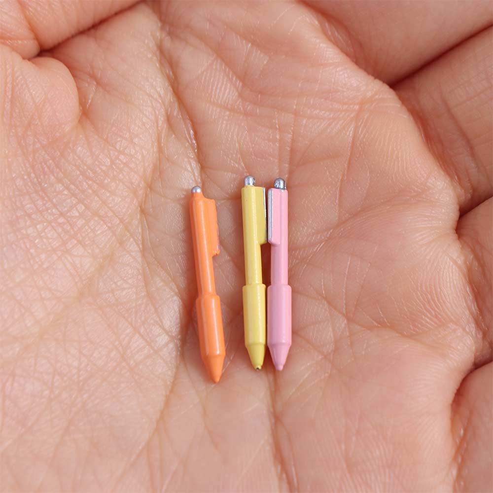 10pcs Simulation Dollhouse Miniature Ballpoint Pen Doll House Miniature Things  Pretend Play Toys