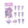 20pcs/pack Vintage Colorful Sparkling Jellyfish Sticker Bag Creative Stereoscopic Handbook Material Stationery