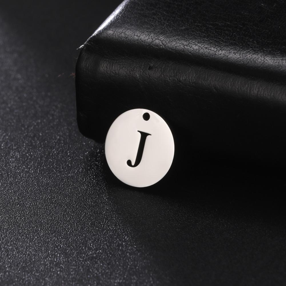 Teamer 10pcs A-Z 26 Letters Stainless Steel Charms for Jewelry Making Initial Alphabet Charms Pendant for Bracelet Necklace DIY