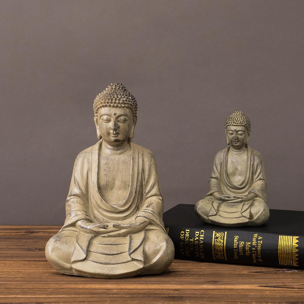 Bodhisattva Statue Decorative Item for Home, Living Room, Entrance, Tea Room, Southeast Asian Decoration, Resin Handicraft