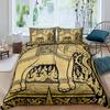 Tribal Ethnic Elephant Duvet Cover Exotic Style Bedding Set Boho Mandala Flower Paisley Quilt Cover Polyester Comforter Cover