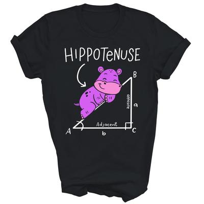 Ippopotamo Geometria Amante della Matematica Ipotenusa Maglietta Unisex Regalo