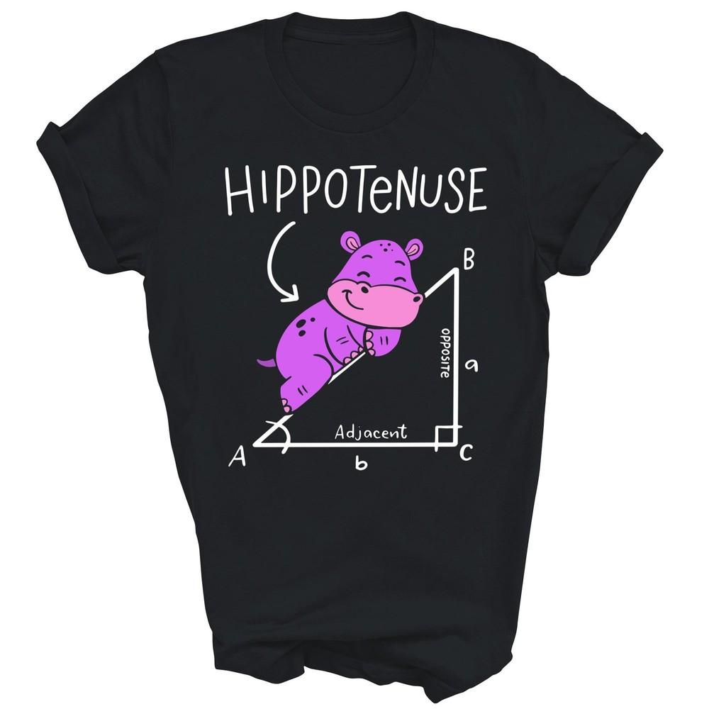 

Hippopotamus Geometry Math Lover Hypotenuse Unisex Shirt Gift 2XL
