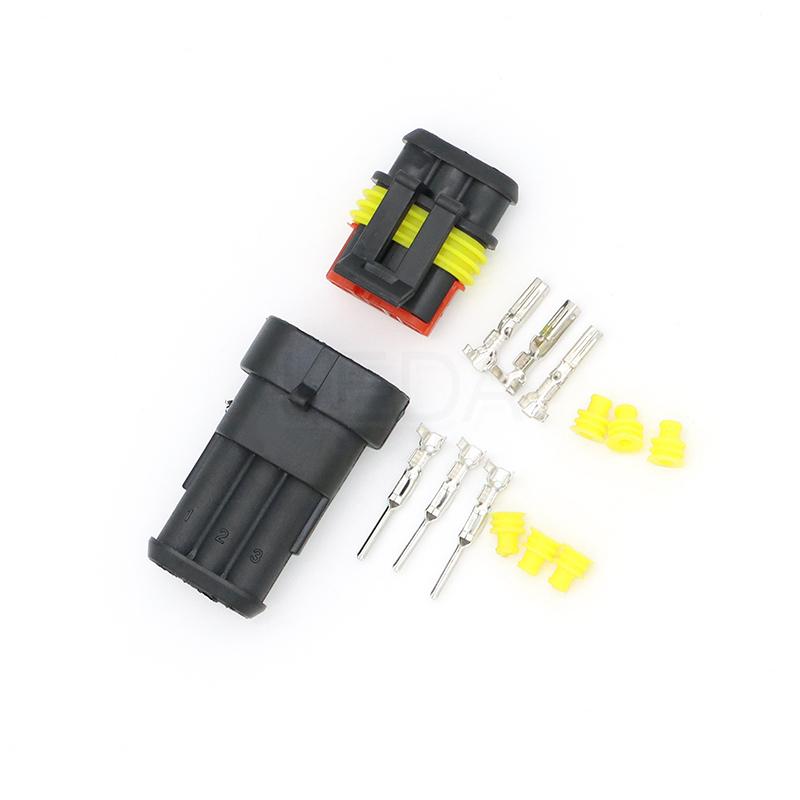 1Set 1P 2P 3P 4P 5P 6Pin AMP 1.5 Super Seal Waterproof Male Female Electrical Automotive Wire Connector Plug For Car Motorcycle