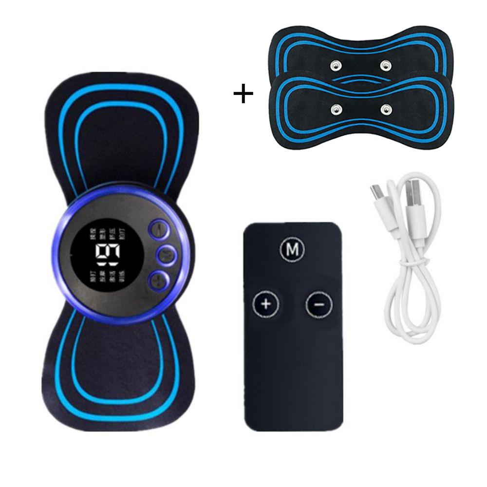 

EMS Електричний масажер для шиї 8 режимів 19 передач Інструмент імпульсної терапії Tens Портативний масаж шийного відділу хребта Масаж спини Стимулятор м’язів Знеболення With Remote +2 Patch